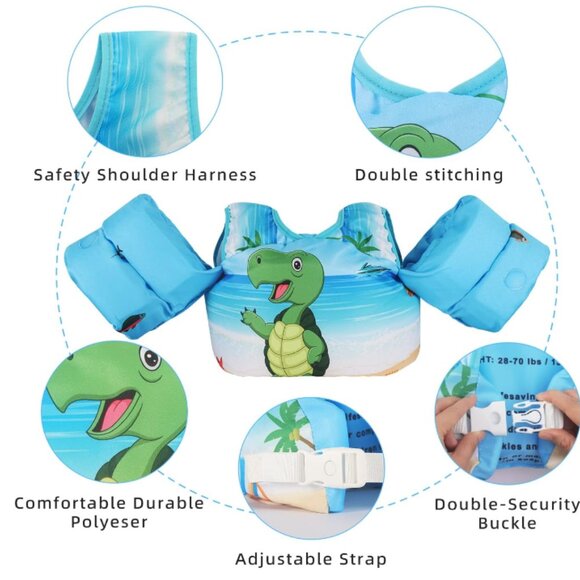 NEW! Kids Swim Floats for 28-70 Pounds Kid Arm Shoulder Float - Picture 3 of 7